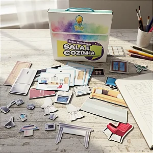Kit peças magnéticas ambientes: sala e cozinha