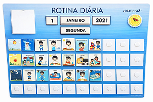 Rotina Diaria com Calendário - Masculino ou Feminino