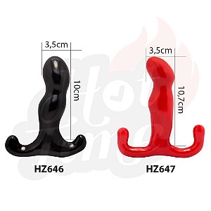 ESTIMULADOR DE PRÓSTATA (PRETO - VERMELHO)
