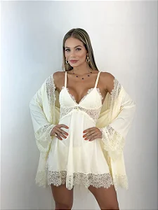Robe com Camisola s/ Bojo | Marfim