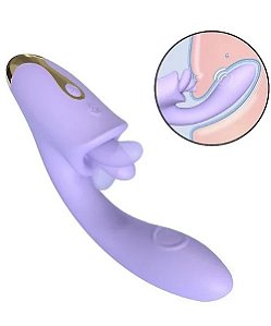 Vibrador de Ponto G e clitóris com Língua e Dedilhar | Viola