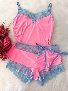 Baby Doll Jolie | Rosa com azul