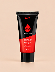 INTT LUBRIFICANTE HOT - Deslizante e Beijável à Base d'água | Sabor: Morango