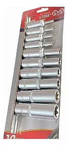 JG CH SOQ TORX FEMEA E4-E20 10PCS CORNETA LONGA