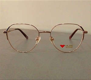 Armação de Óculos de Grau Milano Vizzano Feminino OURO 280/RX AV123 53-18 142