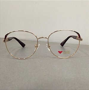 Armação de Óculos de Grau Milano Vizzano Feminino OURO 256/RX AV123 53-17 143