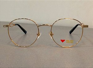 Armação de Óculos de Grau com Clip-On Milano Vizzano Feminino OURO 234/RX AV234 51-20 145