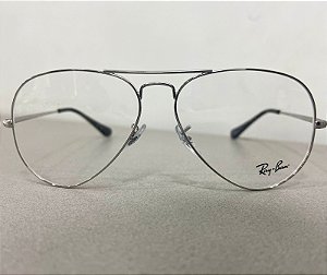 Armação de Óculos de Grau Ray Ban Unissex RX 6489 AVIATOR METAL II 2501 58-14 140