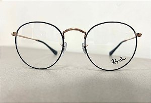 Armação de Óculos de Grau Ray Ban Unissex RX3447V ROUND METAL 3173 50-21 145