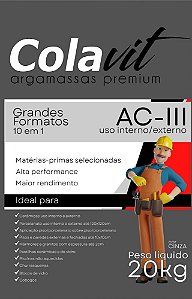 Argamassa Colavit AC-III 10x1 Cinza 20 kg