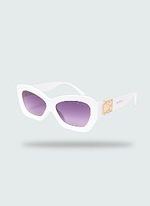 Óculos de sol Leadwell Unissex Retro Vintage Gatinho Branco