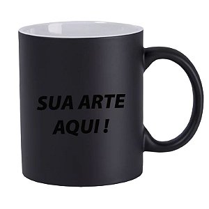 Caneca Magica Preta Brilho 325ml