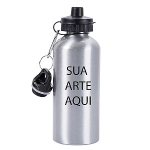 Squeeze de Alumínio Prata de 600ml