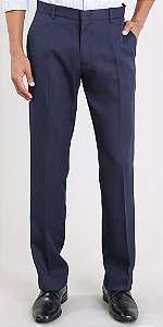 Calça Social Masculina Oxford Marinho