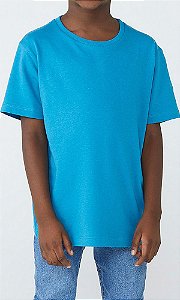 Camiseta Infantil Azul Turqueza