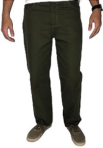 Calça de Sarja Masculina Verde Musgo