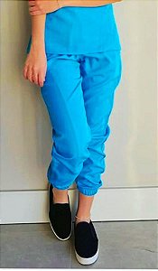 Calça Cirúrgica Dinamarca  Azul Turqueza