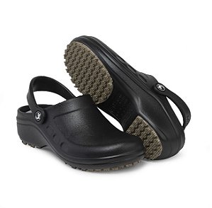 Clog Sticky Solado de Borracha Preto