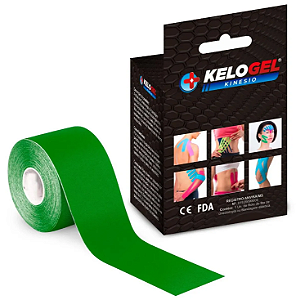 Fita Kinesio Tape Bandagem Elas. Kelogel  5CMX5M Verde