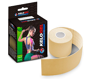 Fita Kinesio Tape Bandagem Elas. Kelogel 5CMX5M Bege
