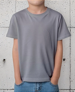 Camiseta Infantil Cinza Chumbo