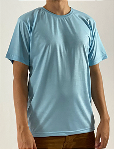 Camiseta Poliester Azul Claro