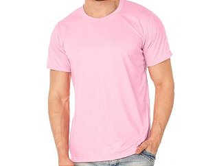 Camiseta Poliester Rosa Claro