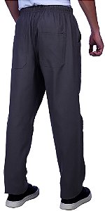 Calça de Brim Cinza Esverdeado