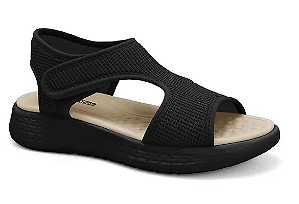 Sandália Lycra Preto Comfortflex 47304