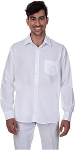 Camisa Social Masculina Branca Manga longa Premium