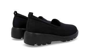 Sapato Usaflex Loafer Preto Sola Tratorada Elastano