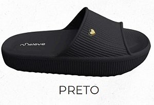 Chinelo Meleve  Feminino AT467 Preto