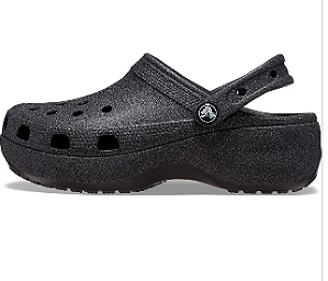 Crocs Classic Plataform Glitter Black
