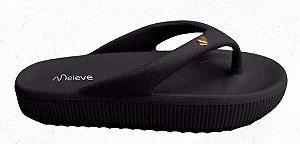 Chinelo Meleve Feminino AT627 Finger Cloud Soft Preto