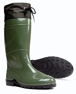 Bota PVC Verde Militar Polaina