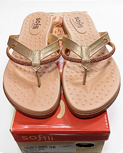 Sandalia Softli Ouro Light 10686