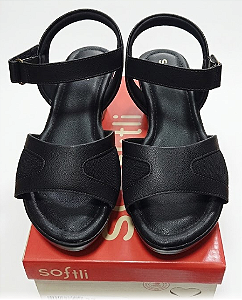 Sandalia Softli Preto 10643