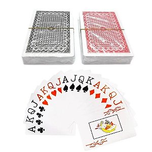 Jogo De Cartas Baralho Truco Plástico Com 104 Cartas Premium