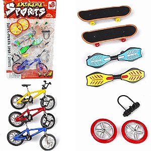 KIT BICICLETA E SKATE DEDO : Brinquedos educativos para 03 anos e