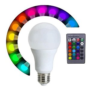 Lampada Bulbo Redonda Com 4 Efeitos De Luz 16 cores  50-60hz 5w Cores RGBW