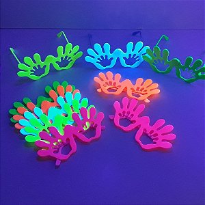 Kit Óculos Mãozinha neon c 10 unidades - cores sortidas