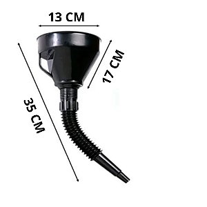 Funil Plástico Grande Com Bico Flexível Gasolina, óleo  CB 2980 com peneira