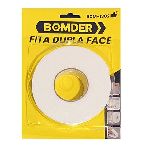 Fita Dupla Face 17mmx2,8m espuma fixa forte Bomber - BOM-1302