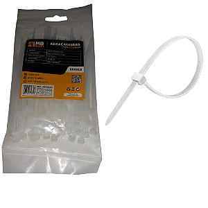 Abracadeira de nylon 3,6mm x 100mm com 100un mb tools gb59085  fita hellerman enforca gato  branca