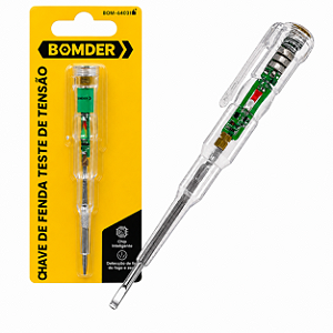 Chave Teste de Tensão Sem Fio Bomder BOM-6403 LED 70-600V com Lanterna