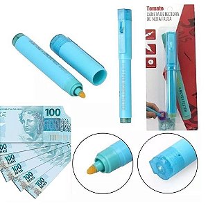 Caneta   Teste De Dinheiro E Marcadora De Nota Falsa Luz Negra Euro Pen Money TesterTomate (modelo MYC- 02)