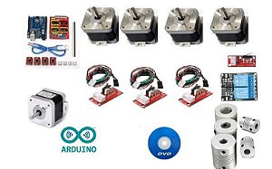 Kit Cnc Shild 3d Cnc Laser- Arduino Cnc Automação Industrial Motor Nema 23 + Drivers