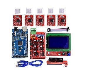 Kit 3d Impressora Display Arduino Mega 2560 Ramps 1.4 Driver