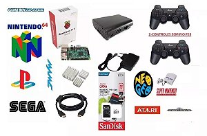Vídeo Game Retro Raspberry Recalbox 2 Controles S/ Fio