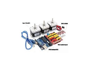 Kit Cnc Shield + Uno 328 +3 Driver A4988 + 3 Motor Nema17